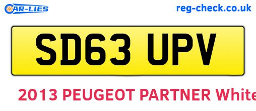 SD63UPV are the vehicle registration plates.