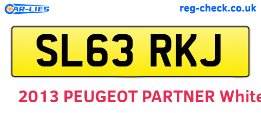 SL63RKJ are the vehicle registration plates.