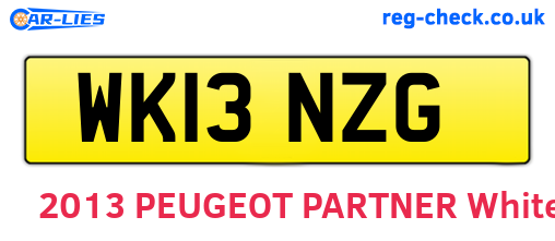 WK13NZG are the vehicle registration plates.