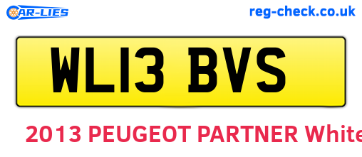 WL13BVS are the vehicle registration plates.