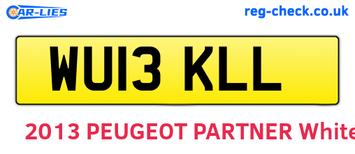 WU13KLL are the vehicle registration plates.