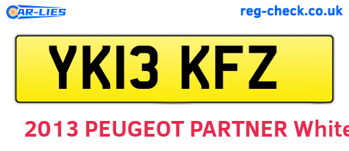 YK13KFZ are the vehicle registration plates.