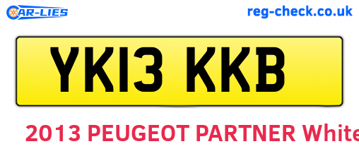 YK13KKB are the vehicle registration plates.