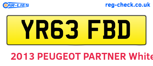 YR63FBD are the vehicle registration plates.