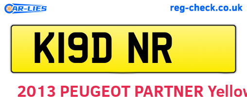 K19DNR are the vehicle registration plates.