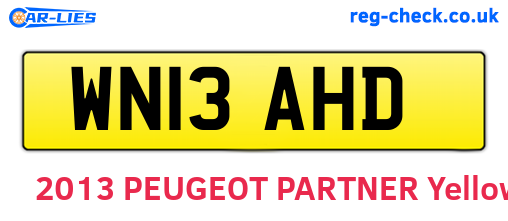 WN13AHD are the vehicle registration plates.