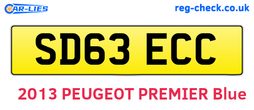SD63ECC are the vehicle registration plates.