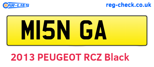 M15NGA are the vehicle registration plates.
