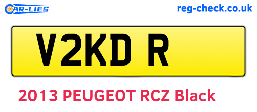 V2KDR are the vehicle registration plates.