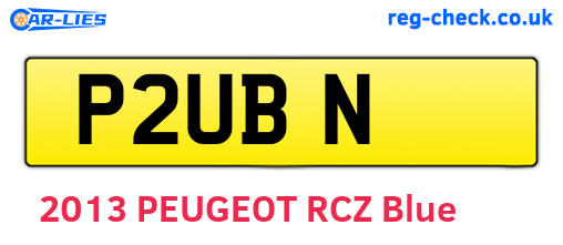 P2UBN are the vehicle registration plates.