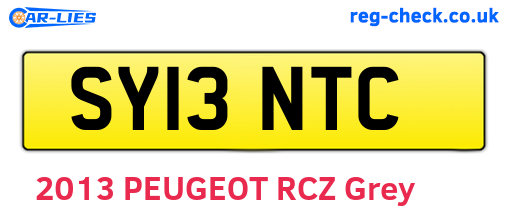 SY13NTC are the vehicle registration plates.