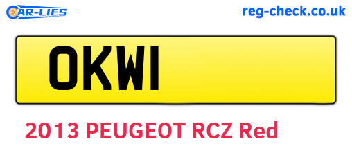 OKW1 are the vehicle registration plates.