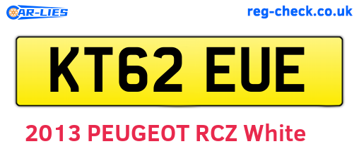 KT62EUE are the vehicle registration plates.