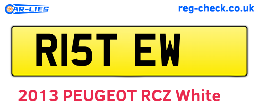 R15TEW are the vehicle registration plates.