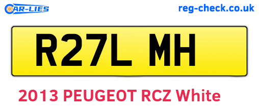 R27LMH are the vehicle registration plates.