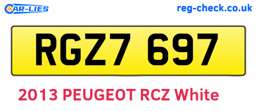 RGZ7697 are the vehicle registration plates.