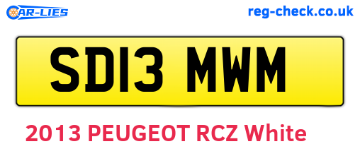 SD13MWM are the vehicle registration plates.