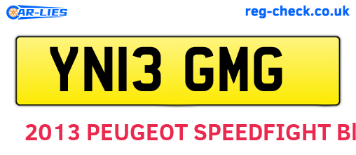 YN13GMG are the vehicle registration plates.