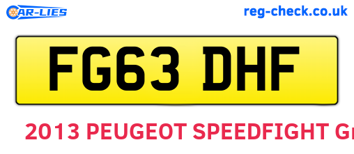 FG63DHF are the vehicle registration plates.