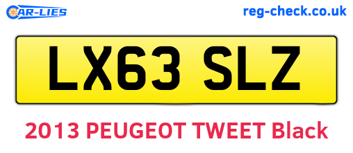 LX63SLZ are the vehicle registration plates.