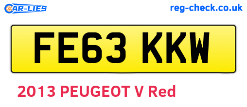 FE63KKW are the vehicle registration plates.