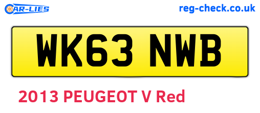 WK63NWB are the vehicle registration plates.