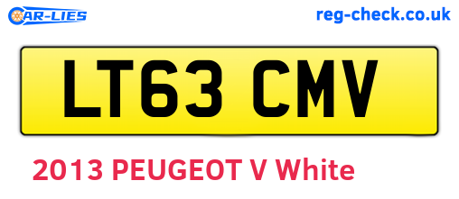 LT63CMV are the vehicle registration plates.
