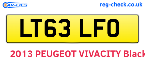 LT63LFO are the vehicle registration plates.