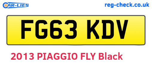 FG63KDV are the vehicle registration plates.