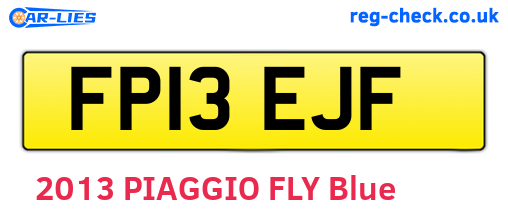 FP13EJF are the vehicle registration plates.
