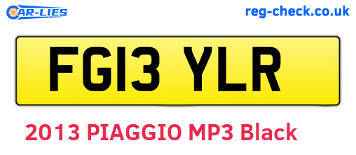 FG13YLR are the vehicle registration plates.