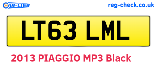 LT63LML are the vehicle registration plates.