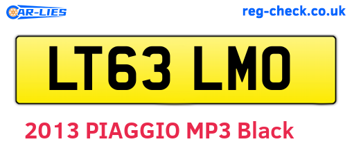 LT63LMO are the vehicle registration plates.