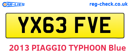 YX63FVE are the vehicle registration plates.