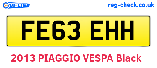 FE63EHH are the vehicle registration plates.