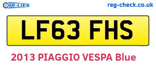 LF63FHS are the vehicle registration plates.