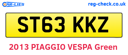 ST63KKZ are the vehicle registration plates.
