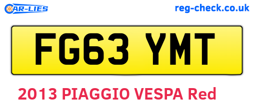 FG63YMT are the vehicle registration plates.