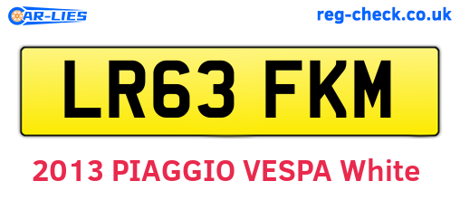 LR63FKM are the vehicle registration plates.