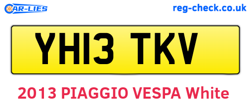 YH13TKV are the vehicle registration plates.