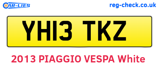 YH13TKZ are the vehicle registration plates.
