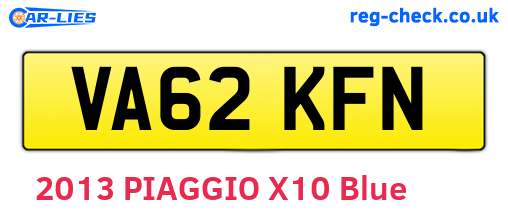 VA62KFN are the vehicle registration plates.