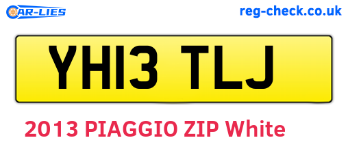 YH13TLJ are the vehicle registration plates.
