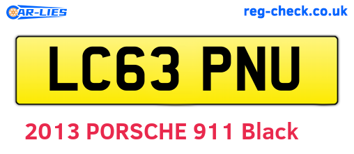 LC63PNU are the vehicle registration plates.