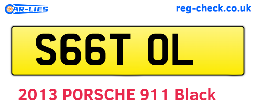S66TOL are the vehicle registration plates.