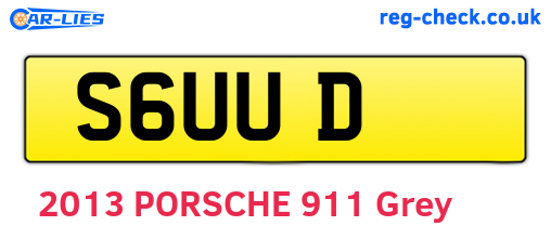 S6UUD are the vehicle registration plates.