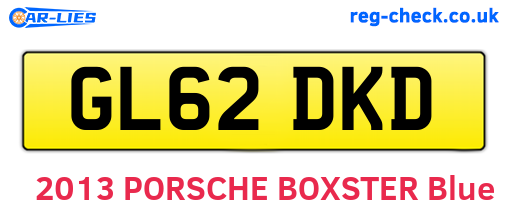 GL62DKD are the vehicle registration plates.