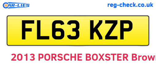 FL63KZP are the vehicle registration plates.