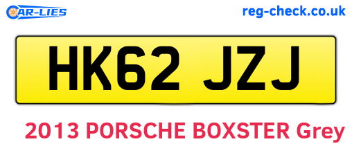 HK62JZJ are the vehicle registration plates.