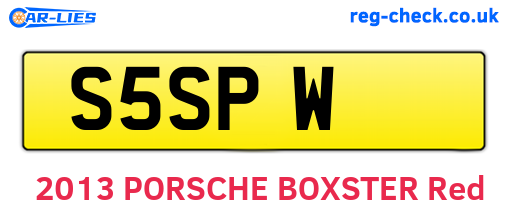S5SPW are the vehicle registration plates.
